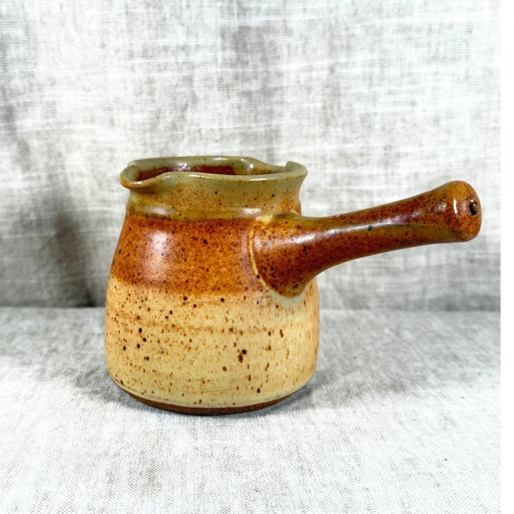 Signed Studio Pottery Butter Warmer Attributed to Tom Coleman